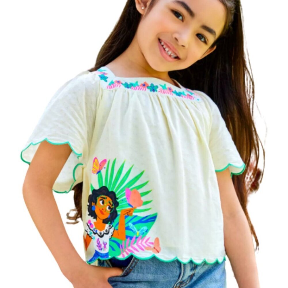 NEW Disney Parks Girl's Encanto Mirabel Blouse Top Shirt - Size Large